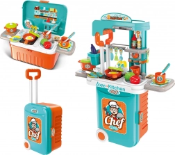 Cucina giocattolo valigetta con ruote 38 cm con luce e suoni
