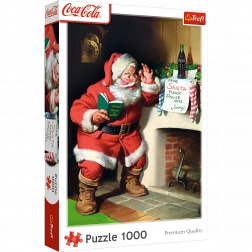 Puzzle 1000 pieces Coca‑Cola Christmas – Santa by the Fireplace