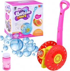 Dětský tlačný vozík s bublifukem