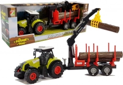 Tractor with Forest Trailer and Logs