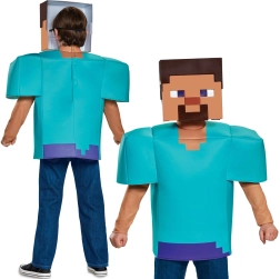 Outlet kids' costume STEVE from the game Minecraft 134–146 cm (10–12 years) – incomplete