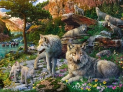 Ravensburger lupi primaverili puzzle da 1500 pezzi