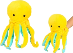 Plush Octopus Puppet Yellow 25 cm