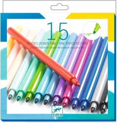 Djeco pennarelli a punta fine, 15 pz