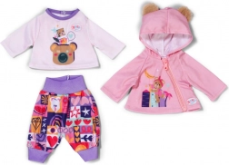 BABY born abbigliamento per neonato 43 cm – felpa rosa, maglietta e pantaloni patchwork