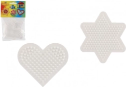 Iron-on Bead Pegboards Hama MIDI – star and heart, plastic, 2 pcs