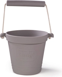 Silikonetski plažni vedriček temno siv BIGJIGS TOYS