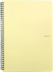 A5 Pastelini Spiral Notebook Yellow with PP Covers