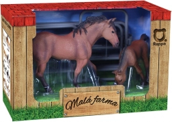 Set of Plastic Horse with Enclosure My Little Farm