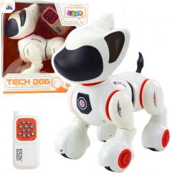 Interactive robotic puppy with remote control – white/orange