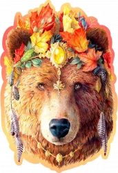 Puzzle di legno Orso Elegante di Wooden City