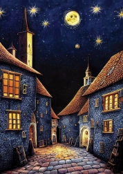 ART PUZZLE Medieval Night of the Khans Puzzle 500 pieces