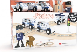 Wooden Police Train Set 25 Pieces J’adore