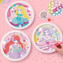 Diamond painting 20 × 20 cm with round frame