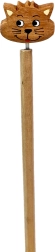 Wooden Pencil with Cat Head
