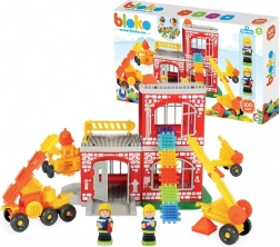 Creative Construction Set Pin Bricks Fire Station 100 pcs + 2 Figures