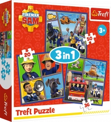 Puzzle 3-in-1 Fireman Sam Day