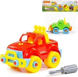 Screw-together kids' jeep with tools POLESIE