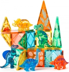 Construction magnetic building set Dino world for children 3+