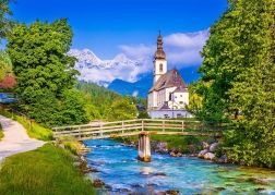 Puzzle Chiesa a Ramsau, Germania 1000 pezzi