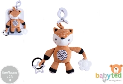 Cerbiatto di peluche appeso con sonaglino 30 cm per passeggino e lettino