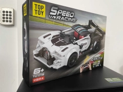White Sports Car Building Kit with RC Control