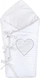 Luxury minky swaddle blanket New Baby white 75 × 75 cm