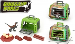 Dinosaurus figurka 16 cm v kleci s doplňky