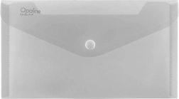 DL-dokumentmappe med trykknap, Opaline klar, polypropylen-etui til dokumenter