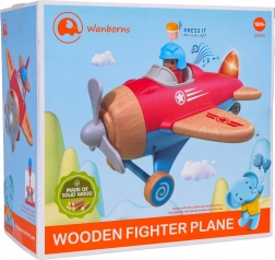 Drveni crveni avion sa svjetlima i zvukovima