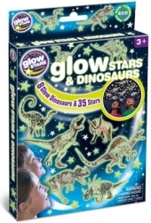 Glow-in-the-dark stickers – stars and dinosaurs BRAINSTORM