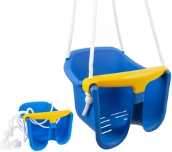 Baby plastic swing with safety bar – Blue