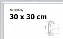 Cadre en aluminium 30x30 cm couleur argent