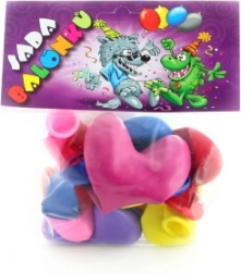 Felfújható szív alakú lufik, 7 darab