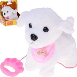 Interactive plush puppy on a leash with sounds