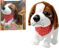 Interactive plush puppy with sounds and movement