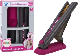 Legetøjs-glattejern til hår med holder, lys og lyd