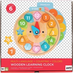 Wooden Educational Clock with Animals