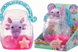 Animagic glowing axolotl in an aquarium