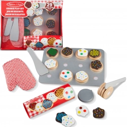 MELISSA & DOUG Slice & Bake fa süteménysütő és díszítőkészlet, 29 darab