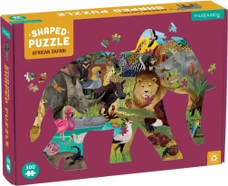 Puzzle safari africano a forma di elefante 300 pezzi