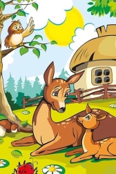 Wooden puzzle Roe Deer Mom 25 pieces