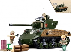 Sluban Army WW2 M4A3 Sherman harci tank építőkészlet