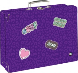 Laminált szögletes A4-es bőrönd iskolai felszerelésekhez