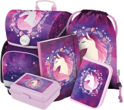 Školski set BAAGL Konj: aktovka, pernica, vrećica, mape, kutija