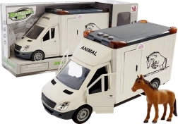 Tovornjak za prevoz konj Belo vozilo