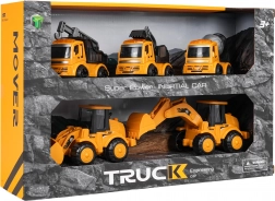 Set aus fünf Baufahrzeugen für Kinder