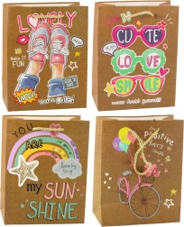 Paper Gift Bag with Colorful Designs 23 x 18 x 10.5 cm