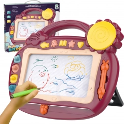 Woopie magnetisk tegnetavle med lyde og stempler, brun