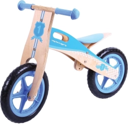 Bigjigs Toys wooden balance bike blue